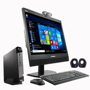 Lenovo ThinkCenter 19 " AIO Desktop Set(Intel i5 4thGen/ 8GB/256GB SSD/19 "esHD Monitor+Keyboard+Mouse+Tiny CPU+FHD Webcam+Mic+Speakers+Wifi/Windows 10 Pro/MS Office/PAN India Warranty)