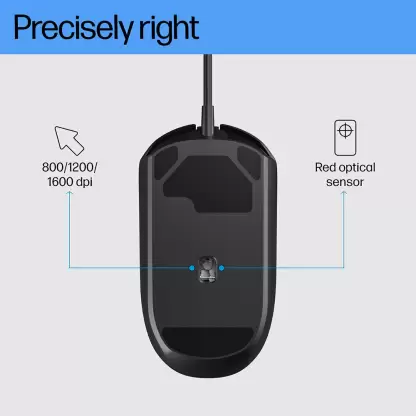 HP M070 Wired Mechanical Mouse (USB 2.0, Black) - Image 4