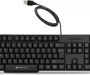 ZEBRONICS Zeb-K20 Wired USB Desktop Keyboard  (Black)